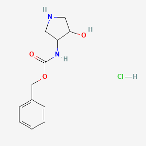 molecular formula C12H17ClN2O3 B14785279 Benzyl ((3S,4S)-4-hydroxypyrrolidin-3-yl)carbamate hydrochloride 