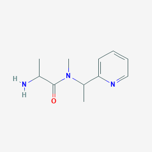 molecular formula C11H17N3O B14785318 2-Amino-N-methyl-N-((S)-1-(pyridin-2-yl)ethyl)propanamide 