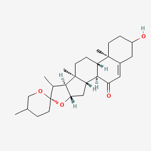 molecular formula C27H40O4 B14785339 (1S,2S,4S,6S,8S,9S,12S,13R)-16-hydroxy-5',7,9,13-tetramethylspiro[5-oxapentacyclo[10.8.0.02,9.04,8.013,18]icos-18-ene-6,2'-oxane]-20-one 