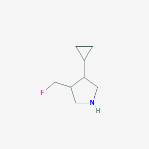 molecular formula C8H14FN B1478536 3-Cyclopropyl-4-(fluoromethyl)pyrrolidine CAS No. 2098003-82-6