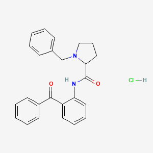 molecular formula C25H25ClN2O2 B14785398 N-(2-benzoylphenyl)-1-benzylpyrrolidine-2-carboxamide;hydrochloride 