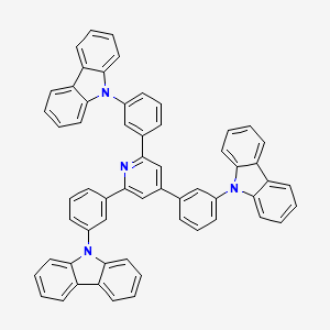 molecular formula C59H38N4 B14785401 9,9',9''-(Pyridine-2,4,6-triyltris(benzene-3,1-diyl))tris(9H-carbazole) 