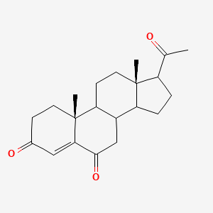 molecular formula C21H28O3 B14785414 (10R,13S)-17-acetyl-10,13-dimethyl-2,7,8,9,11,12,14,15,16,17-decahydro-1H-cyclopenta[a]phenanthrene-3,6-dione 