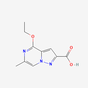 molecular formula C10H11N3O3 B1478545 4-Ethoxy-6-methylpyrazolo[1,5-a]pyrazine-2-carboxylic acid CAS No. 2091119-16-1