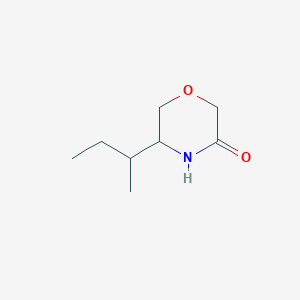 molecular formula C8H15NO2 B14785458 (5S)-5-[(1S)-1-Methylpropyl]-3-morpholinone 