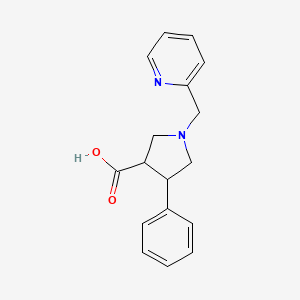 4-Phenyl-1-(pyridin-2-ylmethyl)pyrrolidine-3-carboxylic acid