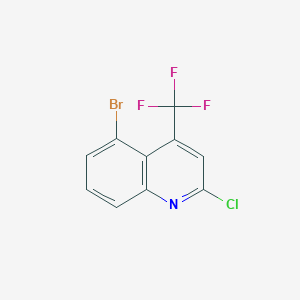 molecular formula C10H4BrClF3N B14785499 5-Bromo-2-chloro-4-trifluoromethyl-quinoline 