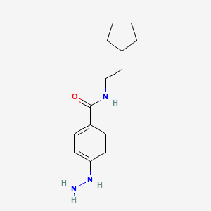 molecular formula C14H21N3O B14785511 N-(2-cyclopentylethyl)-4-hydrazinylbenzamide 