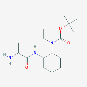 molecular formula C16H31N3O3 B14785537 tert-butyl N-[2-(2-aminopropanoylamino)cyclohexyl]-N-ethylcarbamate 