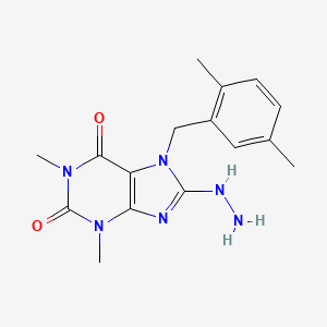 7-(2,5-Dimethylbenzyl)-8-hydrazinyl-1,3-dimethyl-1H-purine-2,6(3H,7H)-dione