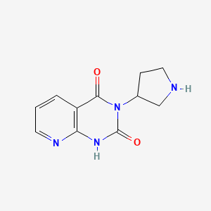 molecular formula C11H12N4O2 B1478559 3-(pyrrolidin-3-yl)pyrido[2,3-d]pyrimidine-2,4(1H,3H)-dione CAS No. 2098003-74-6