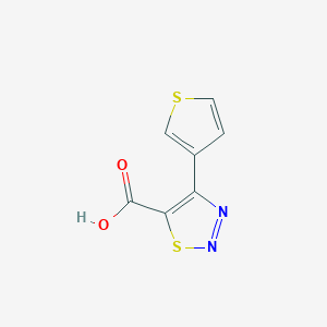 molecular formula C7H4N2O2S2 B1478563 Acide 4-(thiophène-3-yl)-1,2,3-thiadiazole-5-carboxylique CAS No. 2091027-61-9