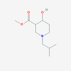 Methyl 4-hydroxy-1-isobutylpiperidine-3-carboxylate