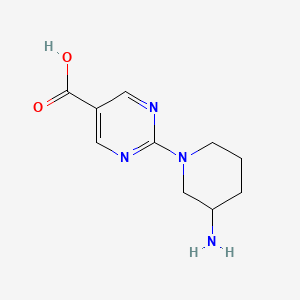 2-(3-Aminopiperidin-1-yl)pyrimidine-5-carboxylic acid