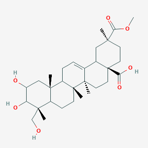 (2S,4aR,6aS,6bR,9R,12aR)-10,11-dihydroxy-9-(hydroxymethyl)-2-methoxycarbonyl-2,6a,6b,9,12a-pentamethyl-1,3,4,5,6,6a,7,8,8a,10,11,12,13,14b-tetradecahydropicene-4a-carboxylic acid