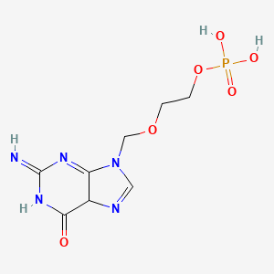 2-[(2-imino-6-oxo-5H-purin-9-yl)methoxy]ethyl dihydrogen phosphate