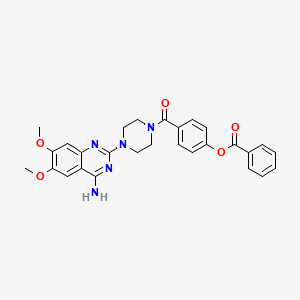 Piperazine, 1-(4-amino-6,7-dimethoxy-2-quinazolinyl)-4-[4-(benzoyloxy)benzoyl]-