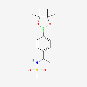 N-[1-[4-(4,4,5,5-tetramethyl-1,3,2-dioxaborolan-2-yl)phenyl]ethyl]methanesulfonamide