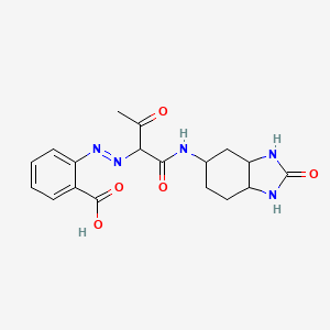 2-1-(2,3-dihydro-2-oxo-1H-benzimidazol-5-yl)aminocarbonyl-2-oxopropylazobenzoic acid