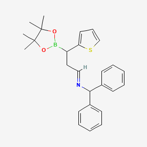 (Diphenylmethyl)[3-(4,4,5,5-tetramethyl-1,3,2-dioxaborolan-2-yl)-3-(thiophen-2-yl)propylidene]amine