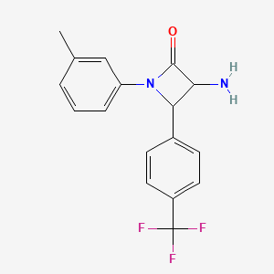 3-Amino-1-(m-tolyl)-4-(4-(trifluoromethyl)phenyl)azetidin-2-one