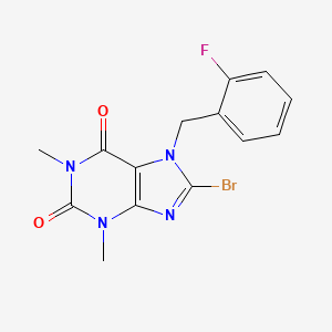 8-Bromo-7-(2-fluorobenzyl)-1,3-dimethyl-1H-purine-2,6(3H,7H)-dione