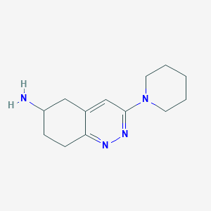 molecular formula C13H20N4 B1478585 3-(Piperidin-1-yl)-5,6,7,8-tetrahydrocinnolin-6-amine CAS No. 2098121-28-7
