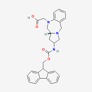 2-[(6aR)-8-(9H-fluoren-9-ylmethoxycarbonylamino)-6,6a,7,8,9,11-hexahydropyrrolo[2,1-c][1,4]benzodiazepin-5-yl]acetic acid