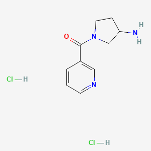 (3-Aminopyrrolidin-1-yl)-pyridin-3-ylmethanone;dihydrochloride