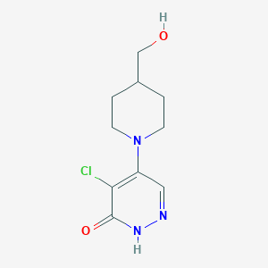 molecular formula C10H14ClN3O2 B1478591 4-氯-5-(4-(羟甲基)哌啶-1-基)吡哒嗪-3(2H)-酮 CAS No. 2091789-01-2
