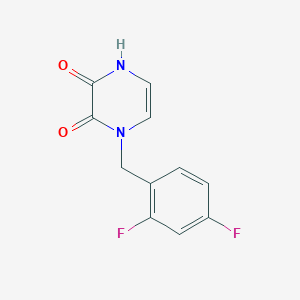 molecular formula C11H8F2N2O2 B1478594 1-(2,4-二氟苄基)-1,4-二氢吡嗪-2,3-二酮 CAS No. 2098052-68-5