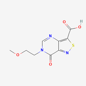 molecular formula C9H9N3O4S B1478599 6-(2-Methoxyethyl)-7-oxo-6,7-dihydroisothiazolo[4,3-d]pyrimidine-3-carboxylic acid CAS No. 2098052-95-8