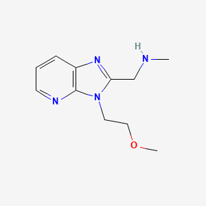 molecular formula C11H16N4O B1478603 1-(3-(2-methoxyethyl)-3H-imidazo[4,5-b]pyridin-2-yl)-N-methylmethanamine CAS No. 2098009-62-0