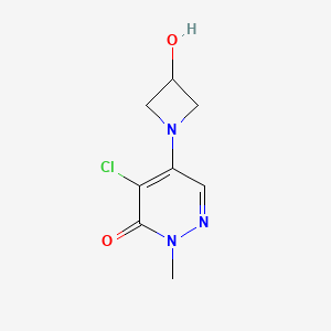 molecular formula C8H10ClN3O2 B1478606 4-氯-5-(3-羟基氮杂环丁-1-基)-2-甲基吡哒嗪-3(2H)-酮 CAS No. 2089914-25-8