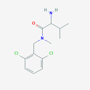 molecular formula C13H18Cl2N2O B14786072 2-amino-N-[(2,6-dichlorophenyl)methyl]-N,3-dimethylbutanamide 