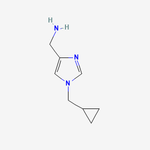 molecular formula C8H13N3 B1478608 (1-(环丙基甲基)-1H-咪唑-4-基)甲胺 CAS No. 1695998-44-7