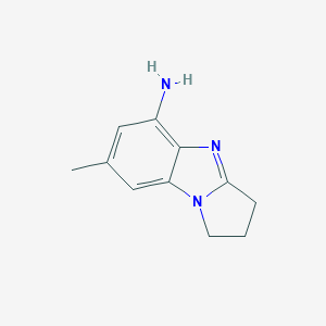 molecular formula C11H13N3 B147861 2,3-Dihydro-5-amino-7-methyl-1H-pyrrolo[1,2-a]benzimidazole CAS No. 135513-35-8