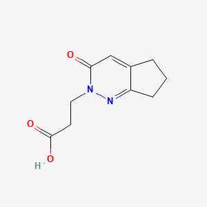 molecular formula C10H12N2O3 B1478613 3-(3-oxo-3,5,6,7-tetrahydro-2H-cyclopenta[c]pyridazin-2-yl)propanoic acid CAS No. 2092668-59-0