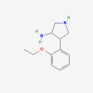 molecular formula C12H18N2O B1478616 4-(2-Ethoxyphenyl)pyrrolidin-3-amine CAS No. 2098121-42-5