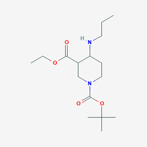 1-(Tert-butyl) 3-ethyl 4-(propylamino)piperidine-1,3-dicarboxylate