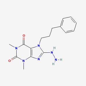 8-Hydrazinyl-1,3-dimethyl-7-(3-phenylpropyl)-1H-purine-2,6(3H,7H)-dione