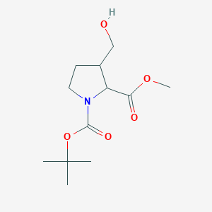 1,2-Pyrrolidinedicarboxylic acid, 3-(hydroxymethyl)-, 1-(1,1-dimethylethyl) 2-methyl ester