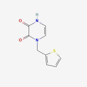 molecular formula C9H8N2O2S B1478631 1-(噻吩-2-基甲基)-1,4-二氢吡嗪-2,3-二酮 CAS No. 2098079-33-3