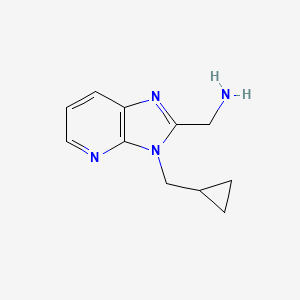 molecular formula C11H14N4 B1478633 (3-(cyclopropylmethyl)-3H-imidazo[4,5-b]pyridin-2-yl)methanamine CAS No. 2098079-45-7
