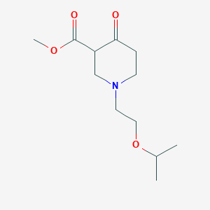 molecular formula C12H21NO4 B1478635 Methyl 1-(2-isopropoxyethyl)-4-oxopiperidine-3-carboxylate CAS No. 2098079-88-8