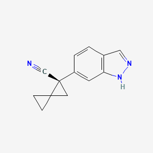 (2S)-2-(1H-indazol-6-yl)spiro[2.2]pentane-2-carbonitrile