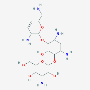 (2S,3R,4S,5S,6R)-4-amino-2-(((1S,2S,3R,4S,6R)-4,6-diamino-3-(((2R,3R,6S)-3-amino-6-(aminomethyl)-3,6-dihydro-2H-pyran-2-yl)oxy)-2-hydroxycyclohexyl)oxy)-6-(hydroxymethyl)tetrahydro-2H-pyran-3,5-diol