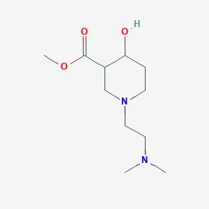 molecular formula C11H22N2O3 B1478639 Methyl 1-(2-(dimethylamino)ethyl)-4-hydroxypiperidine-3-carboxylate CAS No. 2097972-62-6