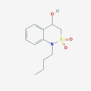 molecular formula C12H17NO3S B1478641 1-butyl-4-hydroxy-3,4-dihydro-1H-benzo[c][1,2]thiazine 2,2-dioxide CAS No. 2098053-13-3