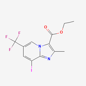 8-Iodo-2-methyl-6-trifluoromethyl-imidazo[1,2-A]pyridine-3-carboxylic acid ethyl ester